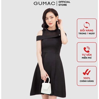 Đầm hở vai đính hạt GUMAC DB3261
