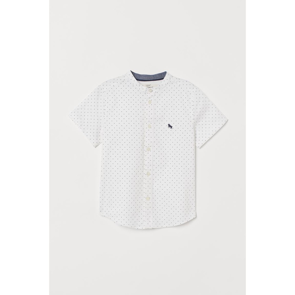 Áo somi trắng chấm bi HM H&amp;M_hàng chính hãng authentic