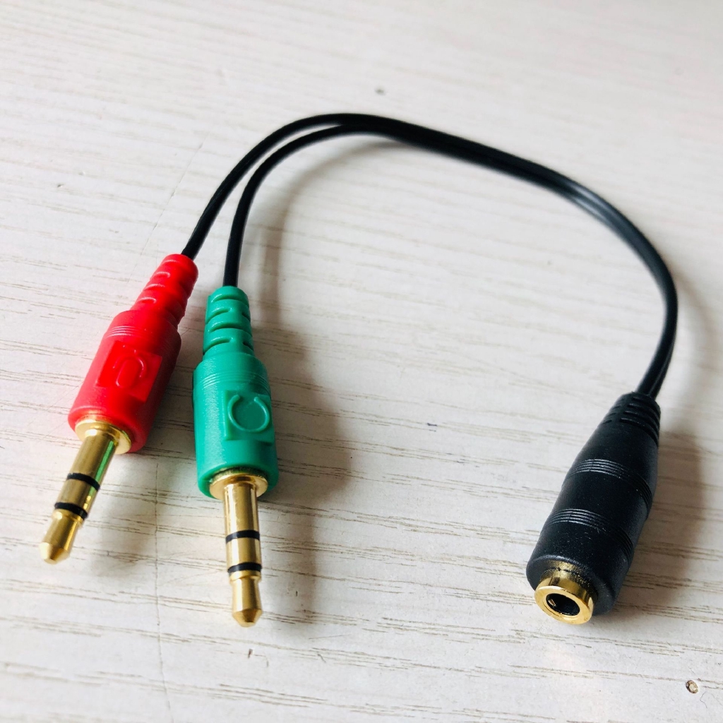 Cáp Gộp và chia Audio Và Mic  3.5MM 18cm