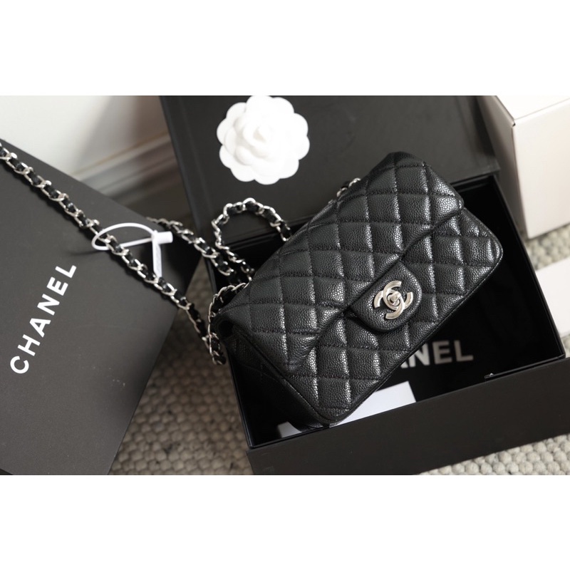 Túi đeo chéo CN classic mini 2 màu khoá fullbox