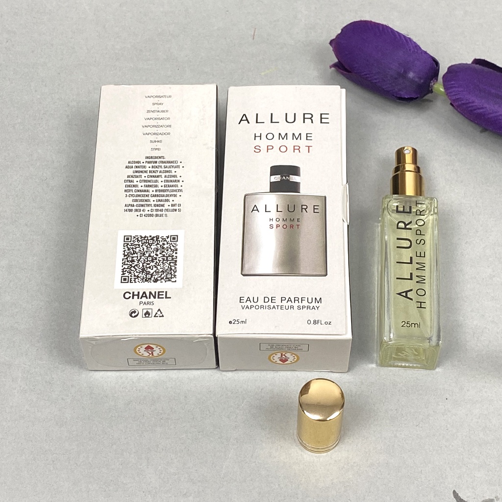 Nước hoa nội địa trung allure homme sport 25ml thơm lâu nhóm hương thể thao năng động
