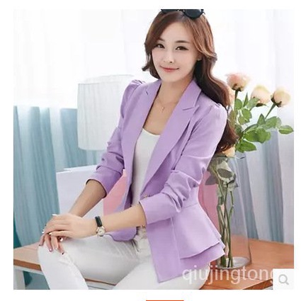 Áo Vest Tay Dài Dáng Ôm Ngắn Màu Trơn Cài Một Hàng Nút Thời Trang Hàn Quốc