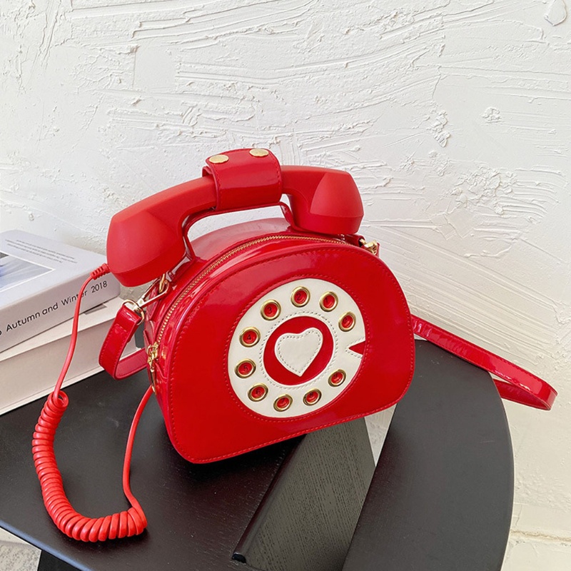 Túi Da PU Đeo Chéo Hình Điện Thoại Di Động Cho Nữ