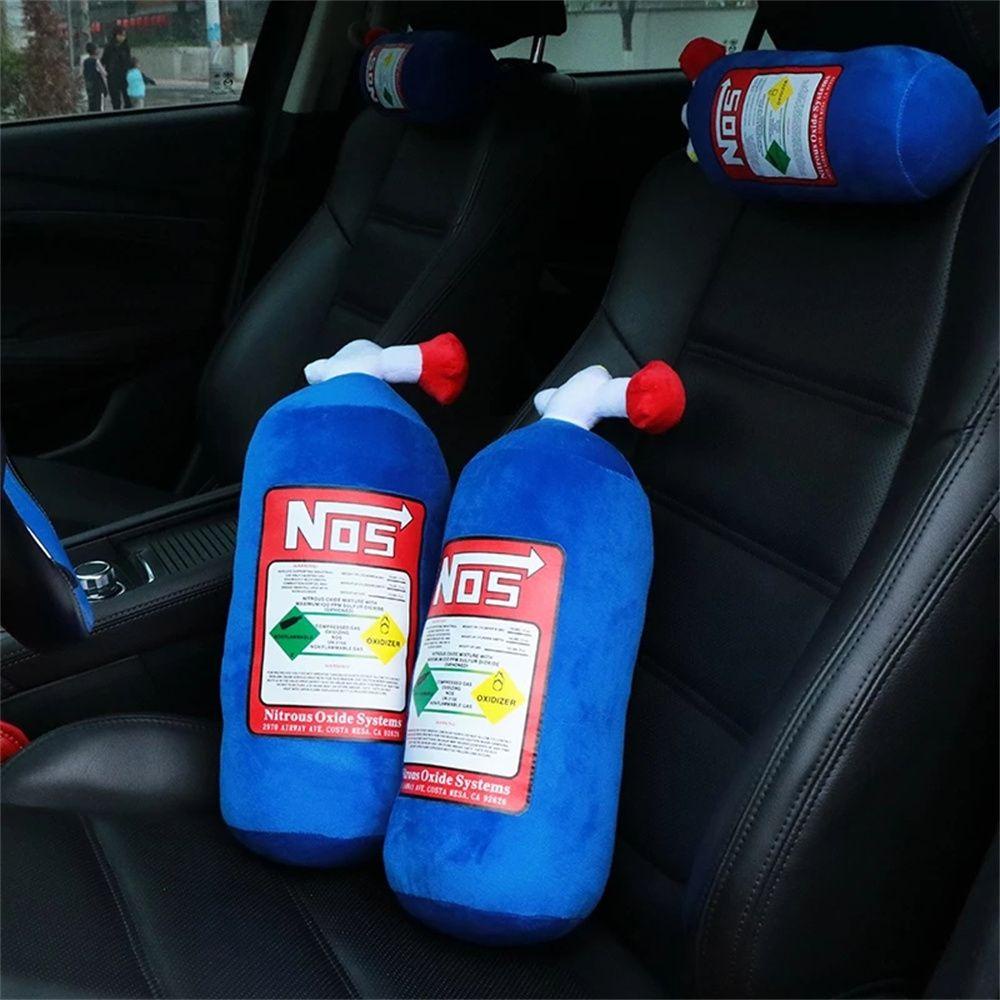 Gối Nhồi Bông Kê Cổ Trang Trí Xe Hơi In Chữ NOS Nitrous