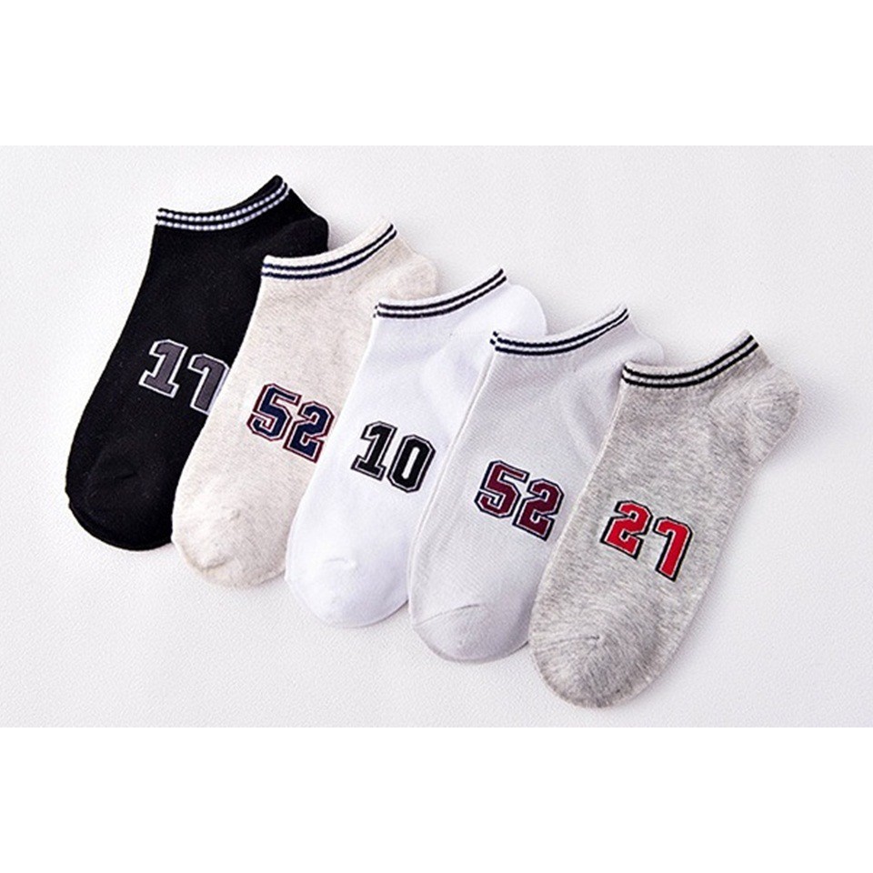 Tất vớ cổ thấp ngắn 2 Sọc Số thời trang unisex nam nữ thể thao cao cấp