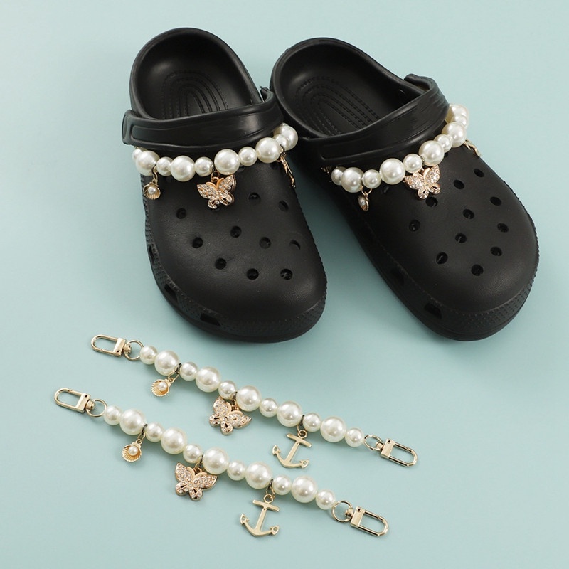 1 Mặt Charm Dây Xích Kim Loại Đính Đá Trang Trí Giày Thể Thao Tái Sử Dụng Được DIY 1 pcs