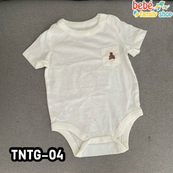 Body cho bé trai màu trơn trắng xanh sọc Body chip xuất dư GAP tay ngắn  - TNTG