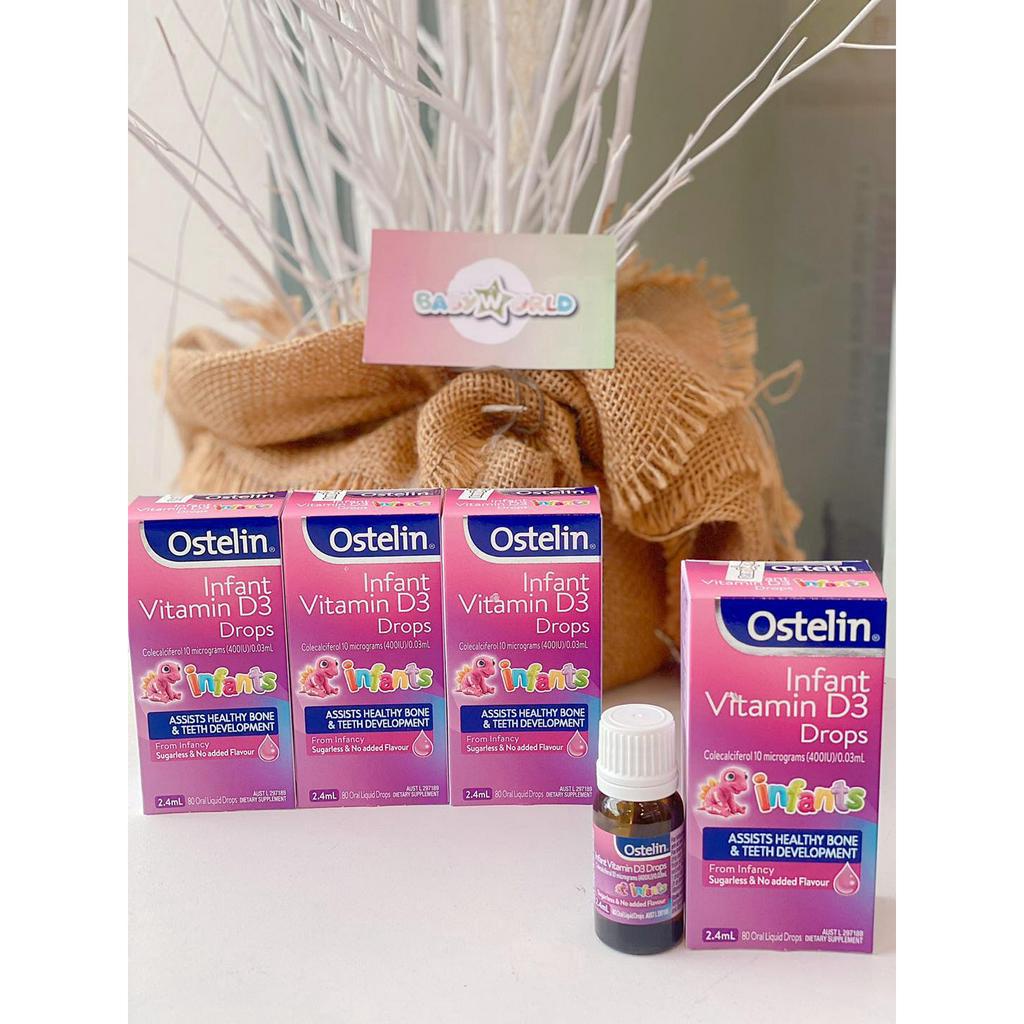 DATE 05/24 Vitamin D3 Ostelin Úc dạng nhỏ giọt 400IU 2.4ml  Bổ Sung Cho Trẻ ⭐️Mẹ Và Bé Baby World Đà Nẵng