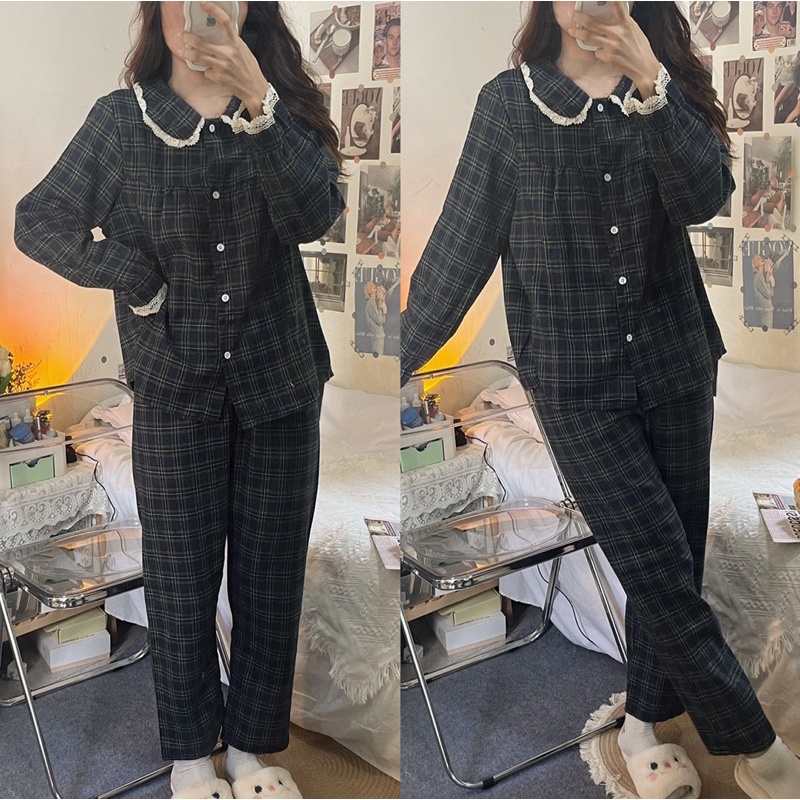 Bộ ngủ / mặc nhà pyjama dài taobao