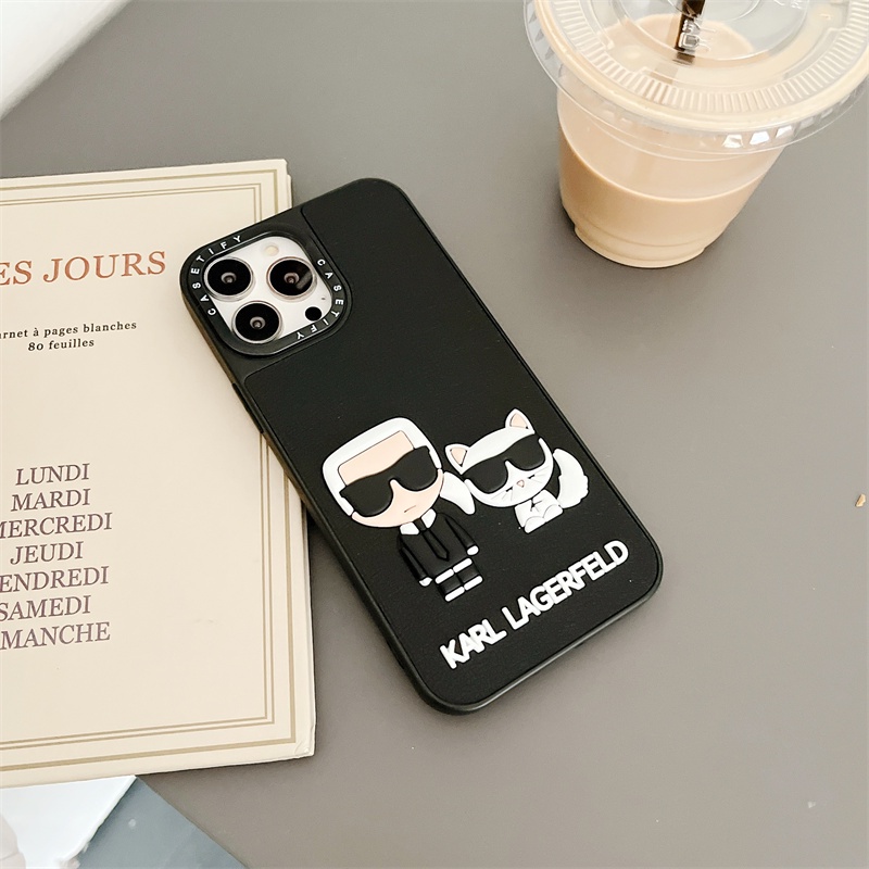 Ốp Điện Thoại Silicon Ba Chiều Hình Búp Bê Karl Lagerfeld Sang Trọng Cho iphone 13 Pro Max 13 13pro 11 Pro Max 11 X Xs Max 12Pro 12 Pro Max