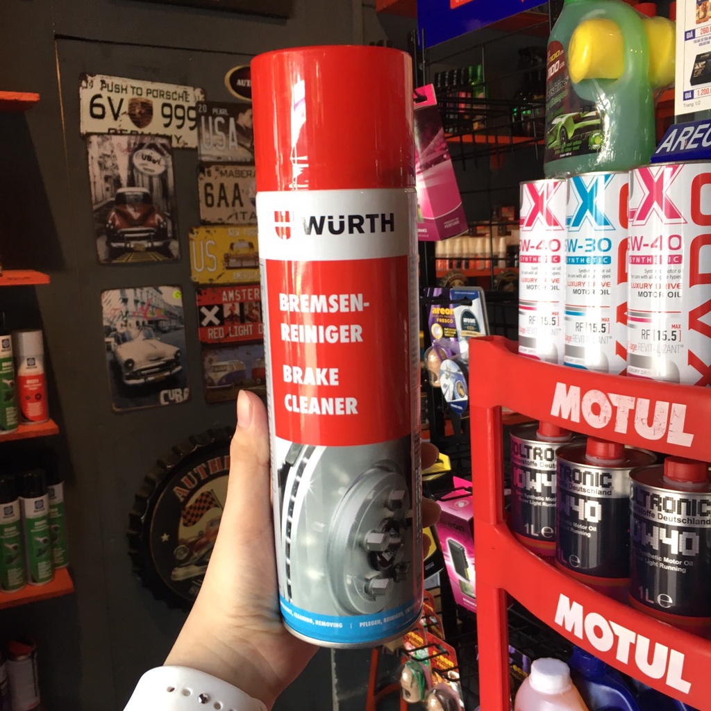 Vệ Sinh Bố Thắng , Tẩy Dầu Mỡ Wurth 500ml Bremsen Reiniger Brake Cleaner 08901087