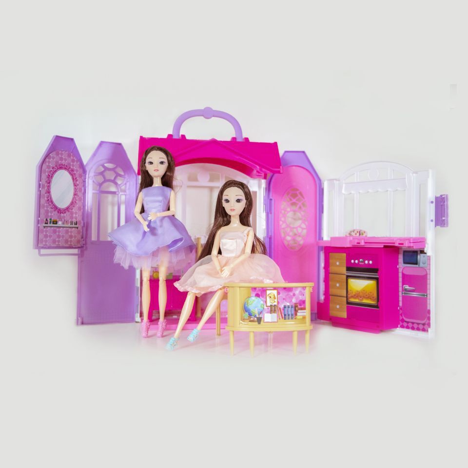 Bộ Đồ Chơi Ngôi Nhà Búp Bê Barbie Xinh Xắn Dành Cho Bé