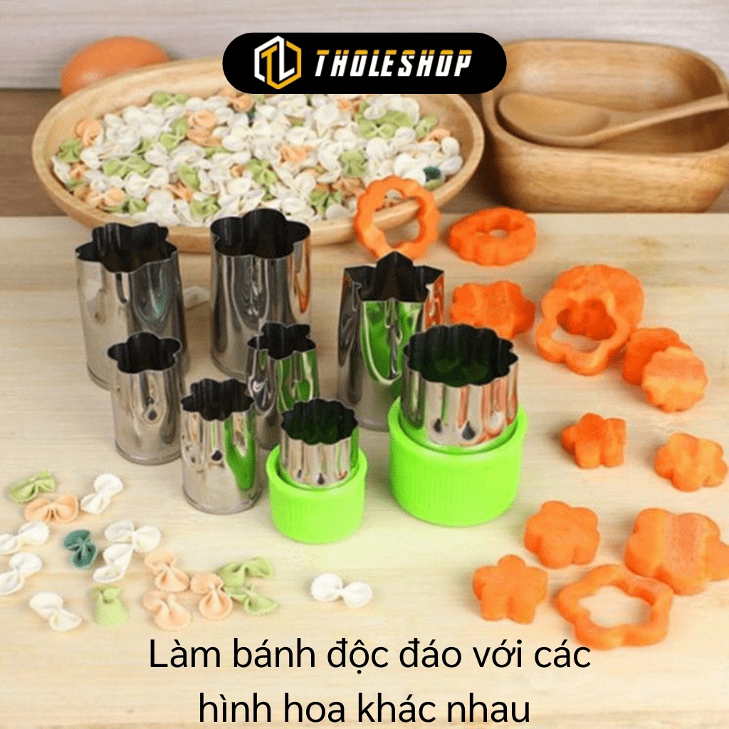 [SGD] Tỉa Rau Củ - Khuôn Tạo Hình Củ Quả, Rau Cầu, Bánh Quy 8 Món Cho Bé Bằng Thép Không Gỉ  4001