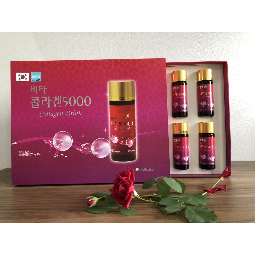 Nước uống bổ sung Colagen Drink 5000 Hàn Quốc hộp 10 chai
