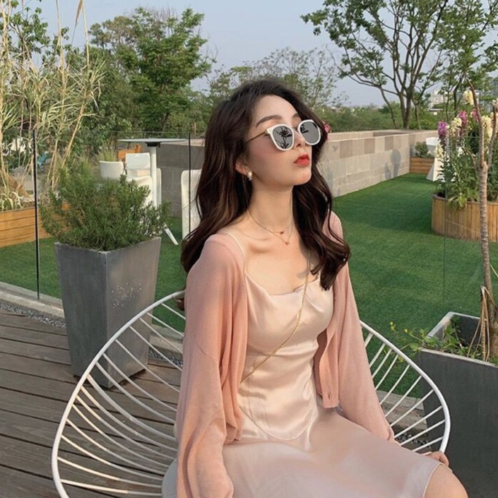 NZN Áo khoác cardigan dệt kim tay dài thiết kế xinh xắn trẻ trung cho nữ