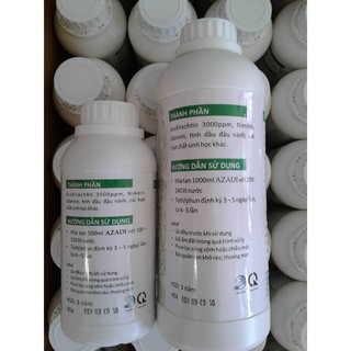 DẦU NEEM HỮU CƠ AZADI TRỊ TRĨ NHỆN 1000ML