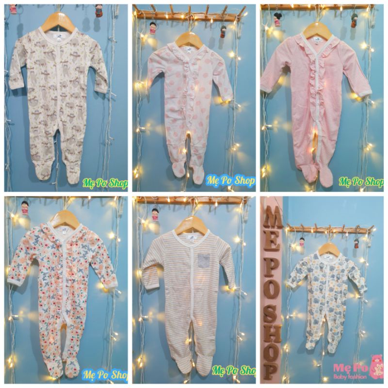 (CHỌN MẪU) Body Sleepsuit, Bodysuit Dài Tay Liền/ Không Liền Tất Vớ Cho Bé Trai Bé Gái 0-24months-PoSam Kids