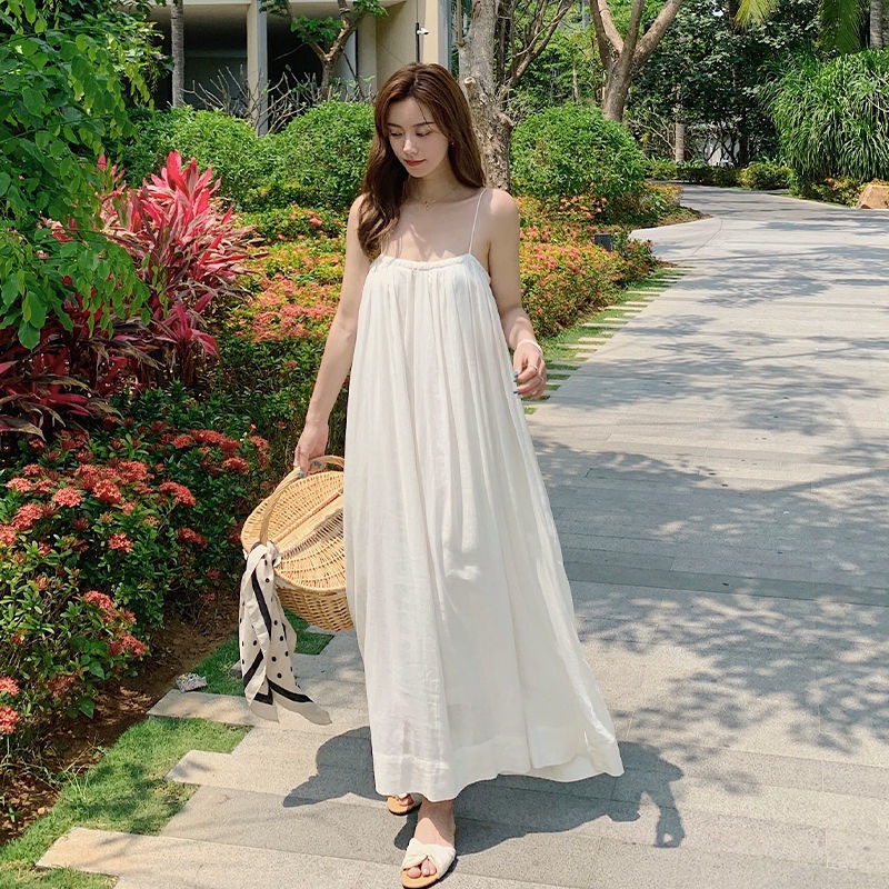 Beach holiday dress White halter dress