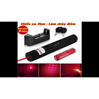 Đèn laser-bút laze lazer tia xanh chiếu xa 3km Tặng kèm Pin sạc bao gồm bộ sạc, có hiệu ứng ánh sáng
