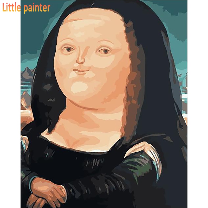 Bộ tranh tô sơn dầu hình Mona Lisa 40 * 50cm