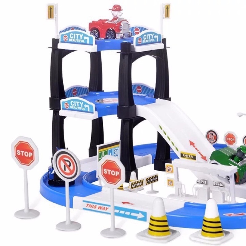 Đồ Chơi Lắp Ráp Mô Hình Bãi Đậu Xe Chó Cứu Hộ Paw Pattrol Parking Lot Cho Bé