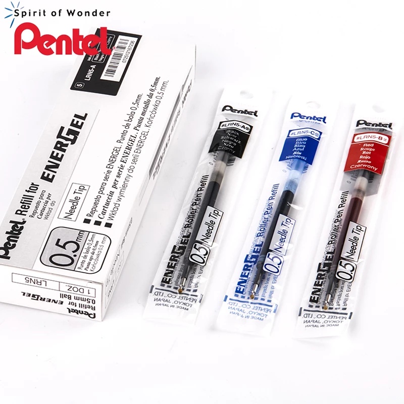 Ruột Bút Ký Nhật Bản Pentel Enegel Nhiều Màu LRN5 / LR7 / LR10 | 3 Màu Mực