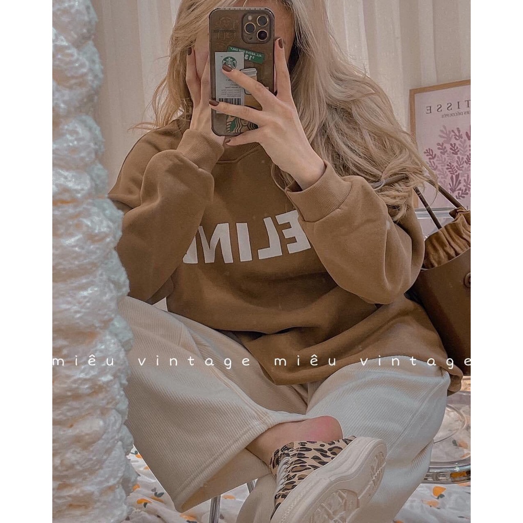 FREESHIP Áo Nỉ Sweater In Chữ LECINE Dáng Thụng,Lên Form Cực Đẹp,Freesize dưới 59kg,Unisex