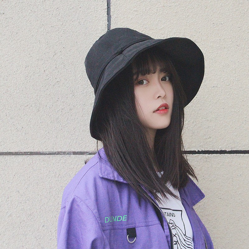 Nón Tai Bèo Vải Lanh Cotton Màu Sắc Đơn Giản Phong Cách Nhật Bản