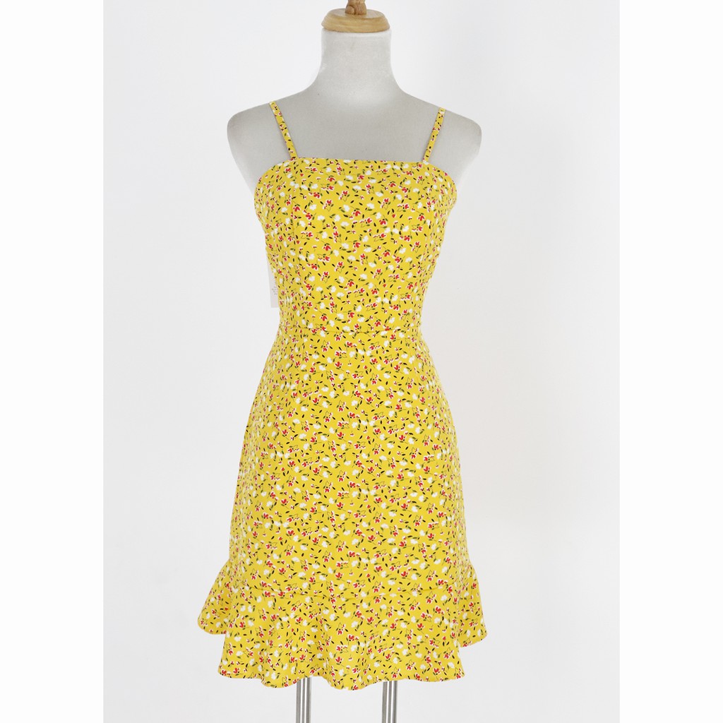 [Mã SKAMSALEP6 giảm 10% tối đa 100K đơn 150K] Đầm hai dây hoa nhí Rolisa RD063