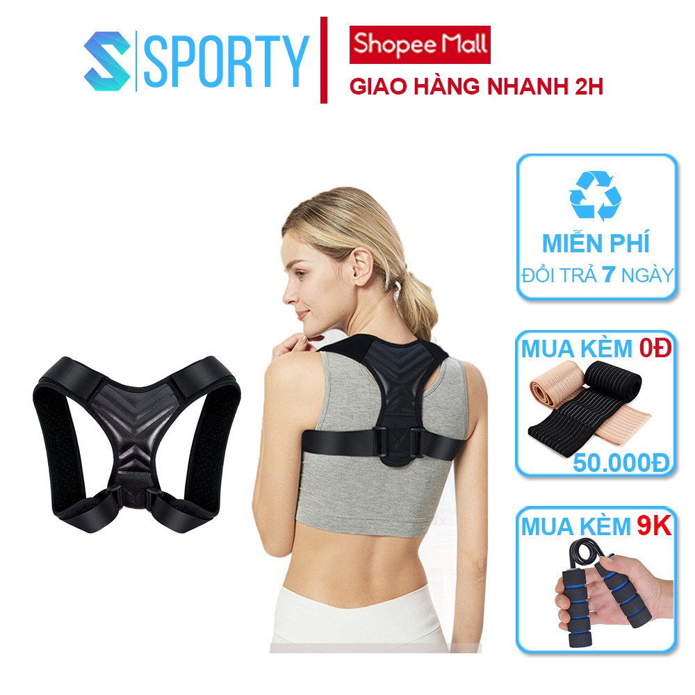 Đai chống gù lưng cao cấp cải thiện, điều chỉnh tư thế hiệu quả chính hãng SPORTY BC15