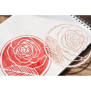 Thước mẫu stencil Mẫu hoa tròn