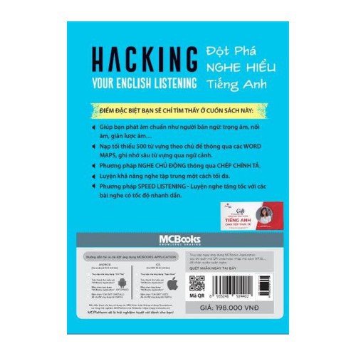 Sách - Hacking your English Listening – Đột phá nghe hiểu tiếng Anh + tặng kèm bút bi