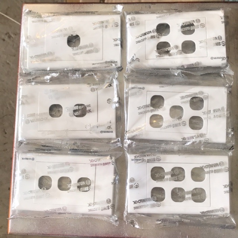 Mặt 1-2-3-4-5-6 Hạt Công Tắc, Mặt CB, Mặt Bít SINO  VANLOCK dòng S18