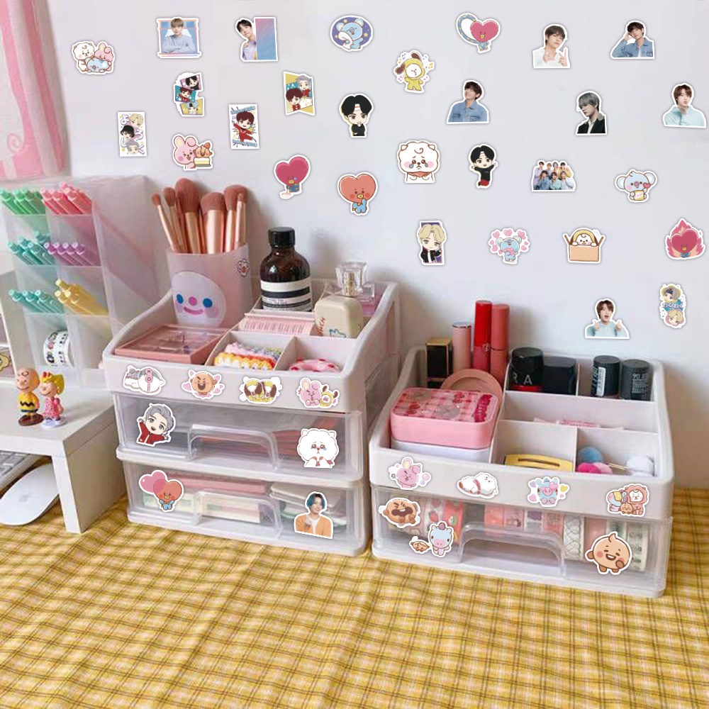 Bộ 60 Miếng Dán Trang Trí Hình BTS Độc Đáo