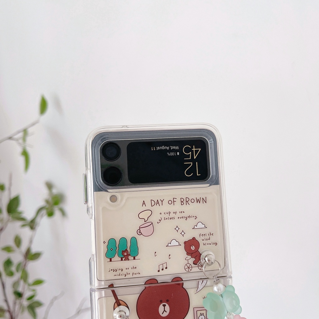 Ốp Điện Thoại PC Cứng Trong Suốt Chống Sốc Hình Melody Yugui Cho Samsung Galaxy Z Flip 3 5G