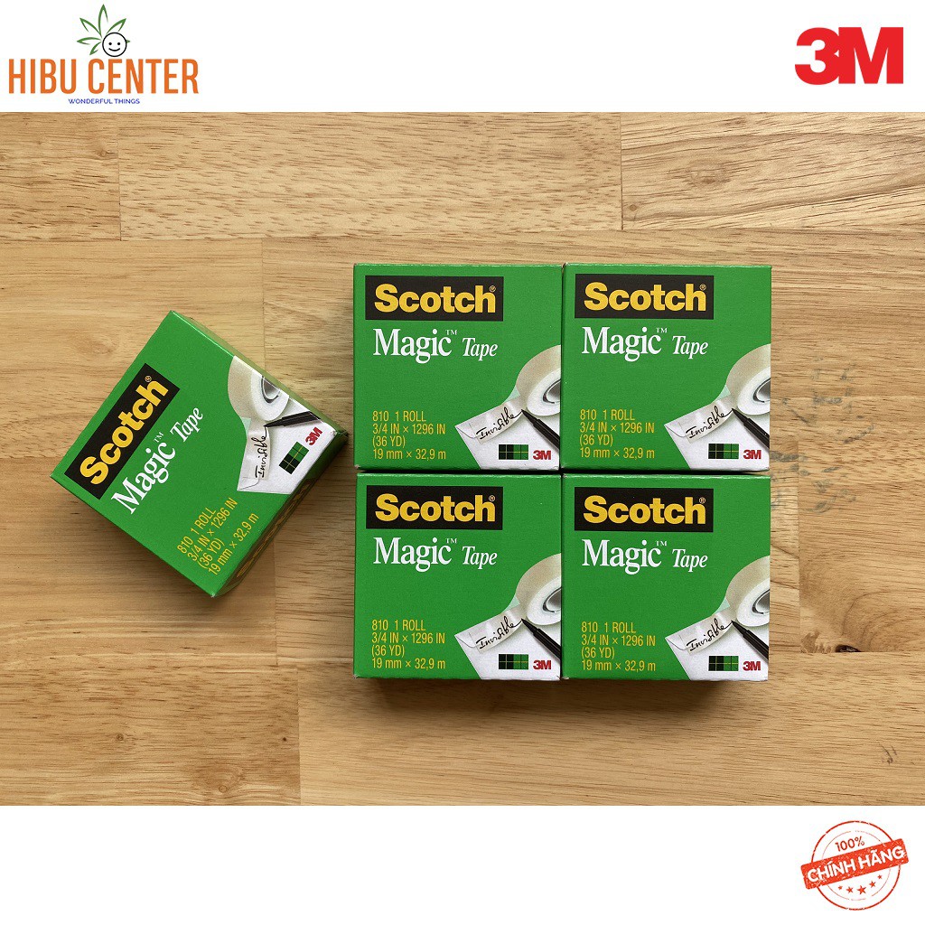 Băng Keo Ma Thuật 3M 810 Scotch Magic Tape 19mm x 32.9m - Hàng Chính Hãng - HIBUCENTER