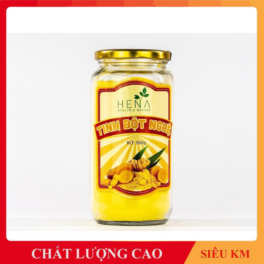 Tinh bột nghệ Cao Cấp Hena 500G Chính Hãng Dùng Tốt Cùng: Nghệ Viên Mật Ong Rừng Hena