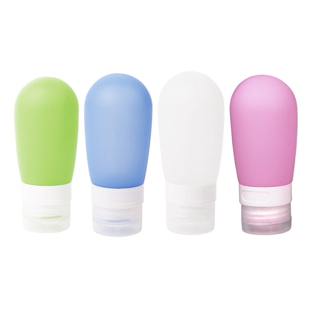 (Hàng Mới Về) Chai Silicon Đựng Dầu Gội / Xà Phòng Dung Tích 60ml Tiện Dụng Khi Đi Du Lịch