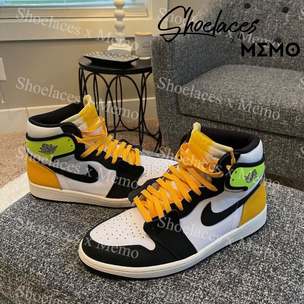 Dây Giày Air Jordan Màu Vàng Union Thay Thế AJ1 Mid 160CM 180CM