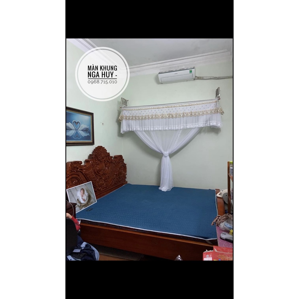 Màn khung voan lạnh ảnh thật m2 m4 m6 m8 2m2 - Không kèm khung