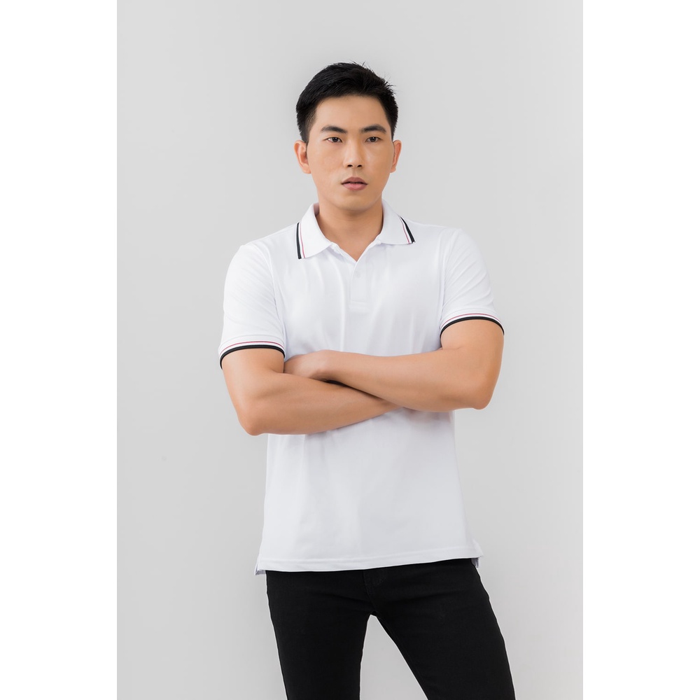 áo thun polo nam trơn chất vải cá sấu lacoste form rộng màu trắng, áo phông có cổ unisex hàng hiệu chính hãng otherstyle