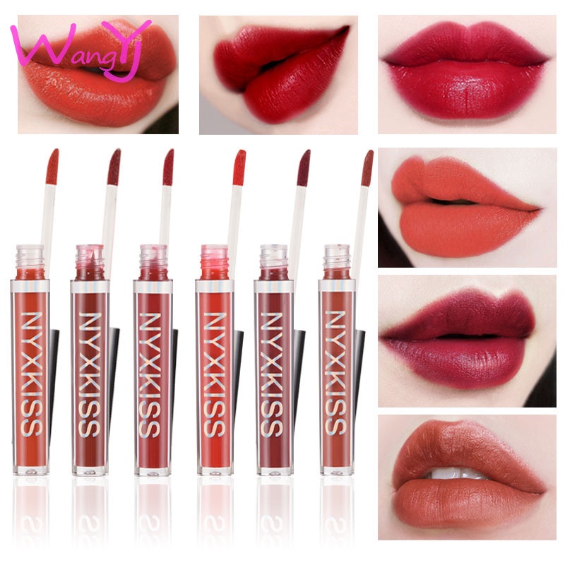 Set 6 Son Môi Nyx Kiss Beauty Lâu Trôi Và Chống Dính Cốc Hiệu Quả