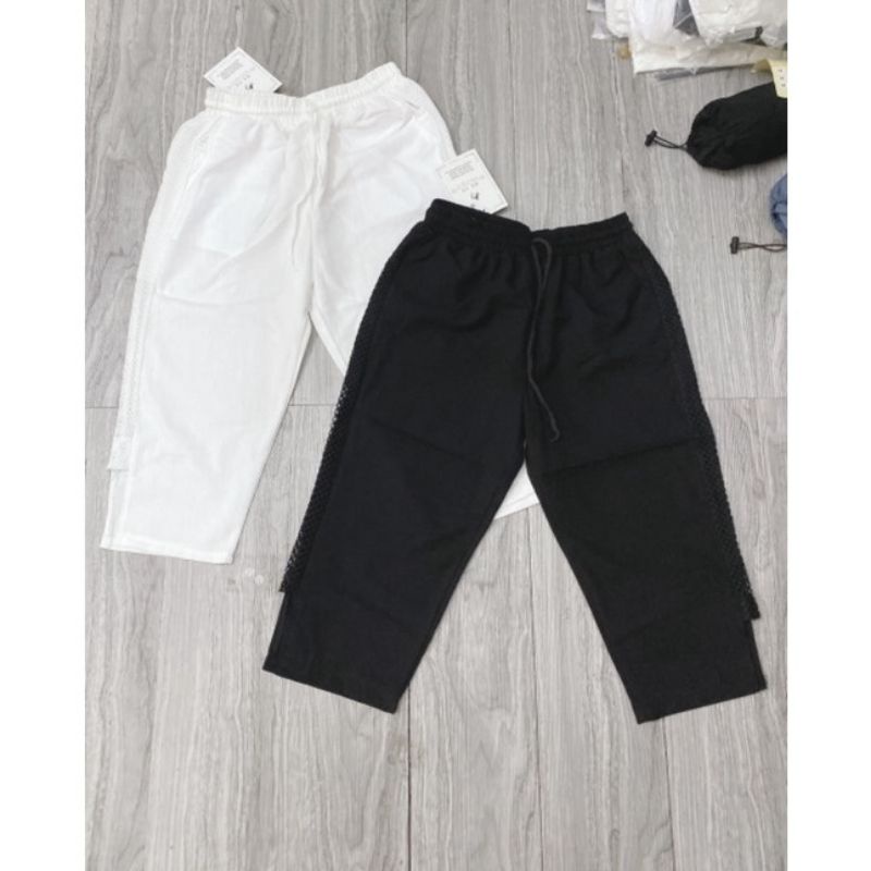 Quần ngố nữSIÊU HOTquần lửng nữ vải đũi cao cấp phối lưới hông cực kì trẻ trung năng động ||ANVU STORE XMAV05