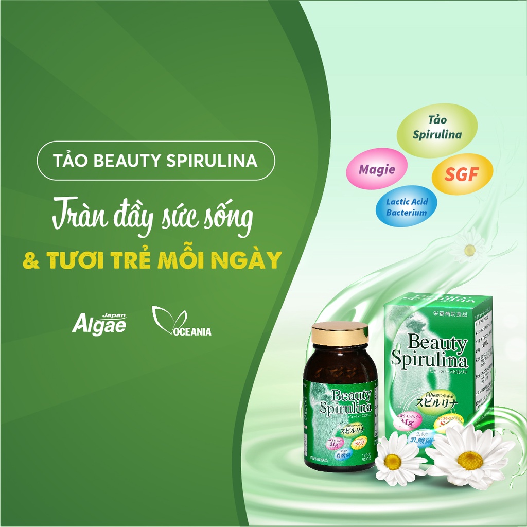 Tảo beauty spirulina nhật bản 550 viên - ảnh sản phẩm 8