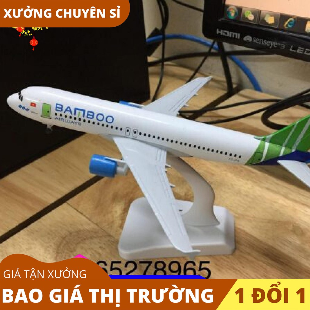 Bamboo Airway - Mô hình máy bay tĩnh có 2 kích thước ( 16cm và 20cm) - Phatduyenshop