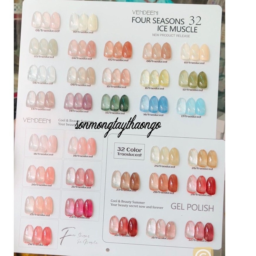Sơn gel thạch  lẻ chai Vendeeni siêu xinh dành cho Nail