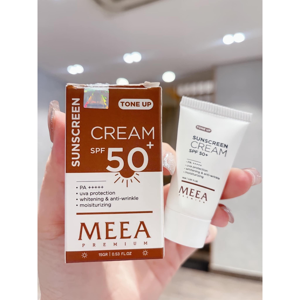 Kem Chống Nắng MEEA Organic Nâng Tone SPF 50/PA+++ mini 15gr