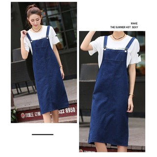 Đầm Yếm Jean Dài Thời Trang
