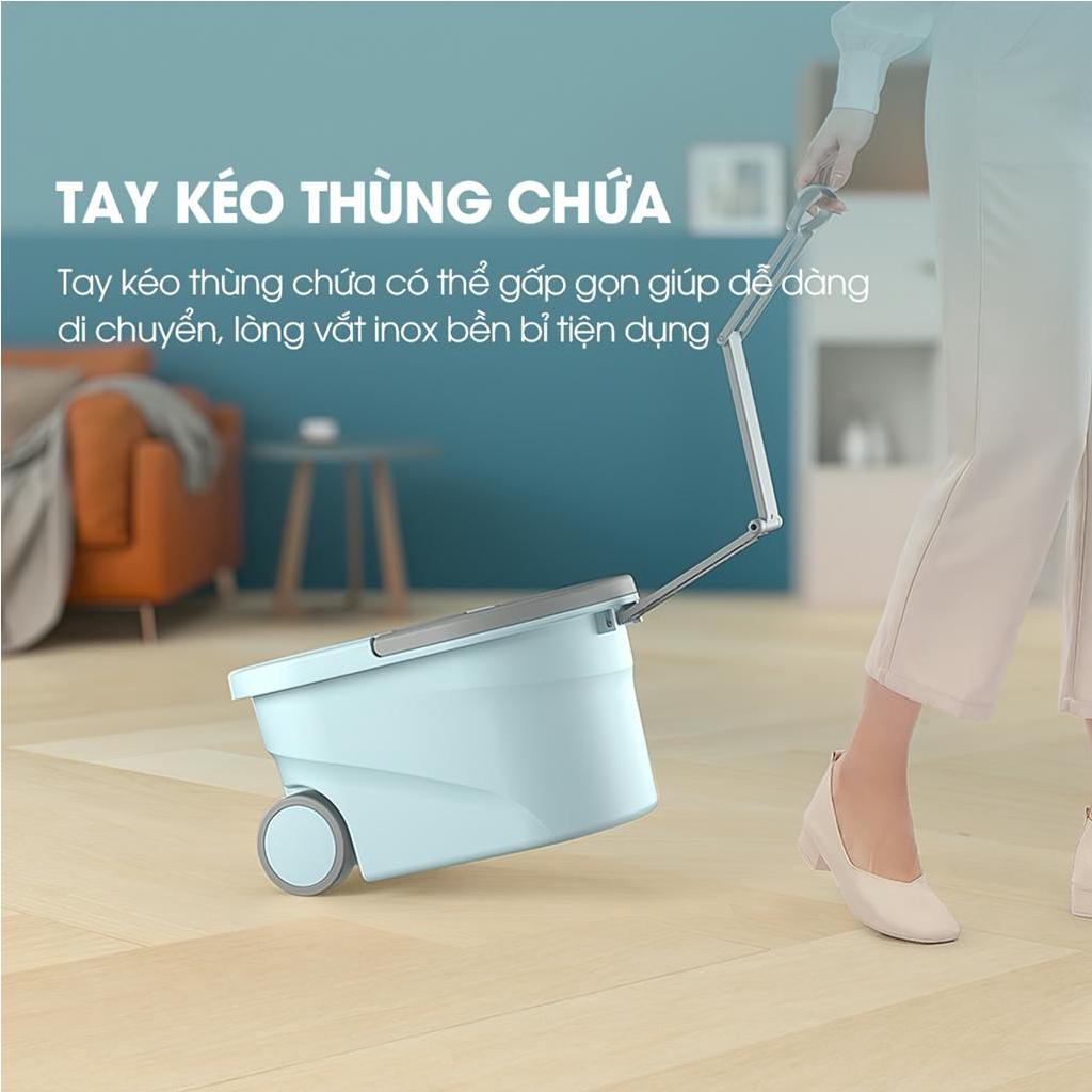 Bộ Lau Nhà Thông Minh BONBOX BCT708 VÀ BCT704 Xoay 360 Độ Tay Kéo Và Bánh Xe Thùng Chứa Di Chuyển Tiện Lợi