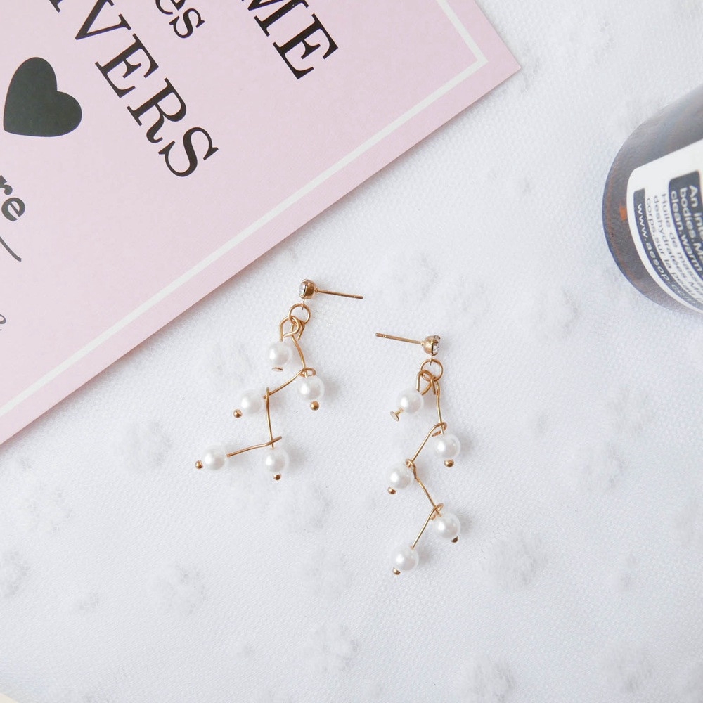 Khuyên tai dài phong cách Hàn Quốc đơn giản thanh lịch dành cho nữ